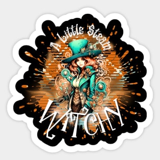 Little Steampunk Witchy- Teal Sticker